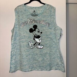 Disney Parks Iridescent and Heathered Blue Tank Top Size XL NWT